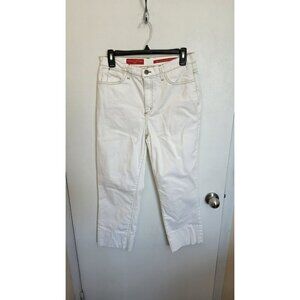NYDJ Ankle Jeans Womens Size 4 28wx24L Pockets White Ivory Preppy Academia